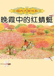 晚霞中的紅蜻蜓